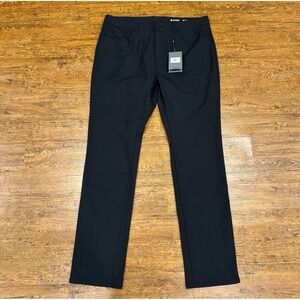 G/Fore Black Tour 5 Pocket Stretch Straight Leg Performance Golf Pants Men 36x34